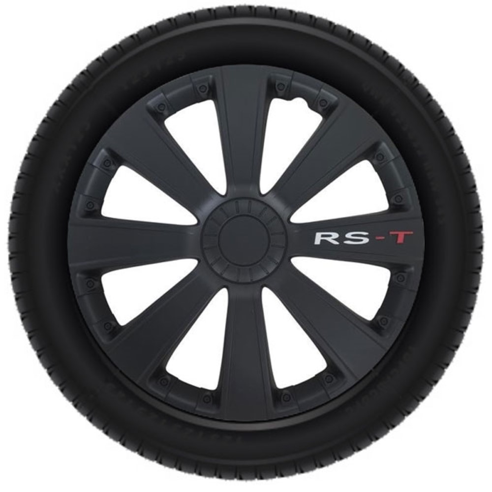 Autostyle RS-T 14 inch set van 4 wieldoppen - Black