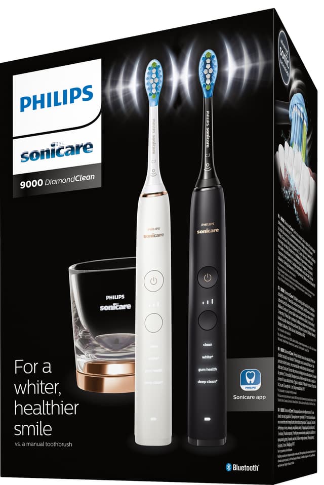 Philips Sonicare DiamondClean 9000 elektisk tandbørste 2-pak HX991457