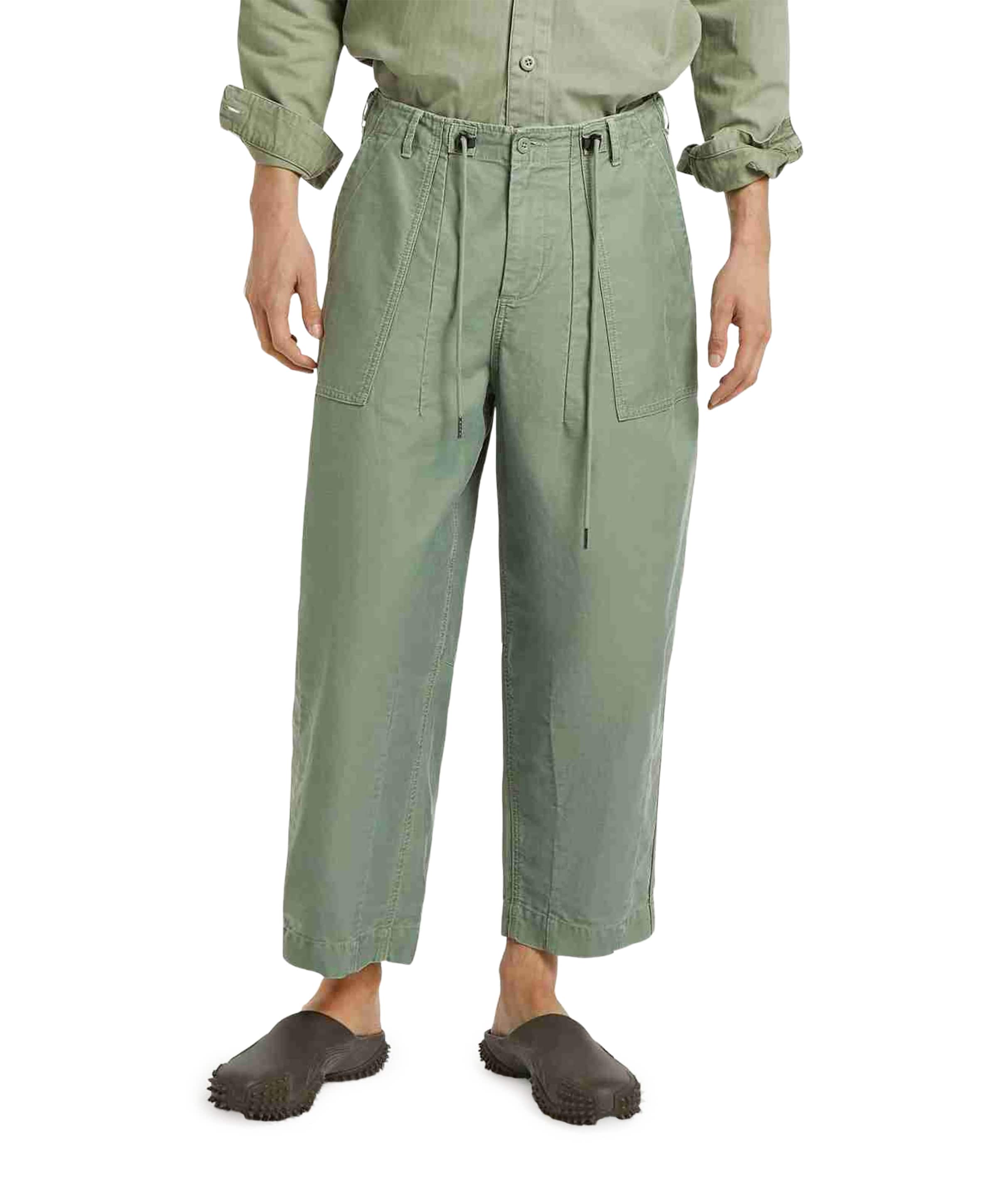 Denham FATIGUE PLEATED GDG heren broek groen