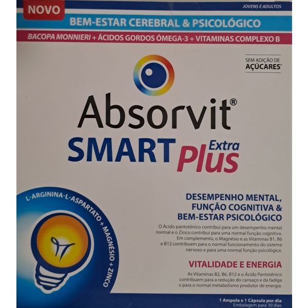 Farmodietica Absorvit Smart Exta Plus 30 Cápsulas   30 Ampolas
