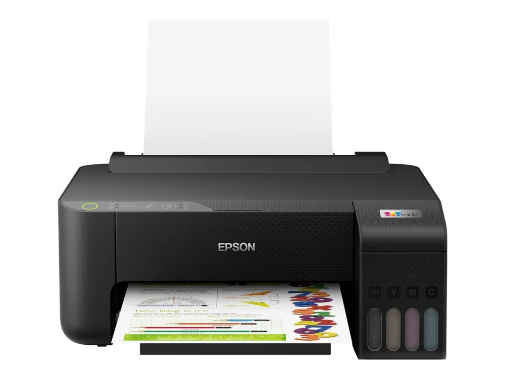 Epson EcoTank ET-1810 - Printer - farve - blækprinter - kan genopfyldes - A4 - 5760 x 1440 dpi - op til 10 spm (mono) / op til 5 spm (farve) - kapacitet: 100 ark - USB, Wi-Fi - sort