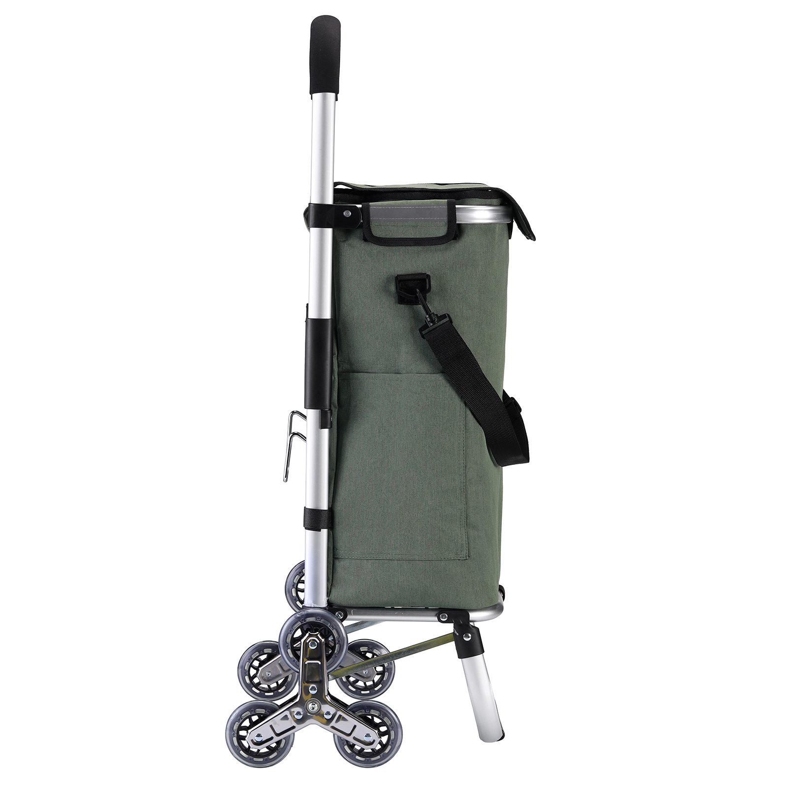 Packaway 40 liter boodschappentrolley met 6 wielen - Green