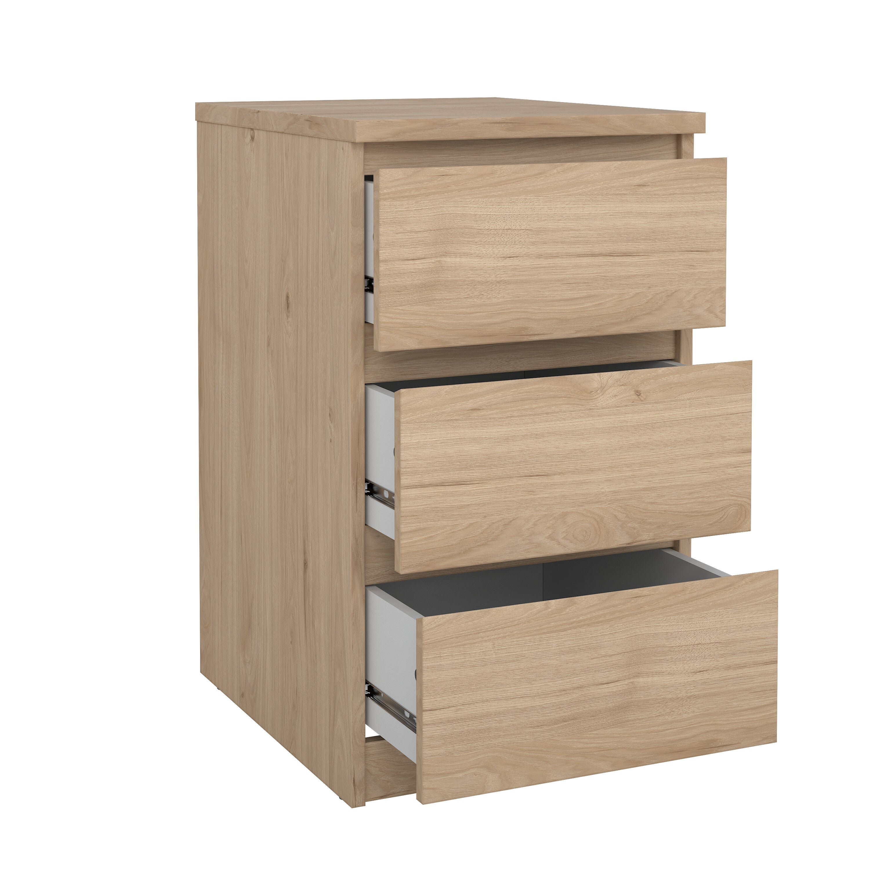 by fonQ basic Slide Ladekast - 3 lades - Eiken