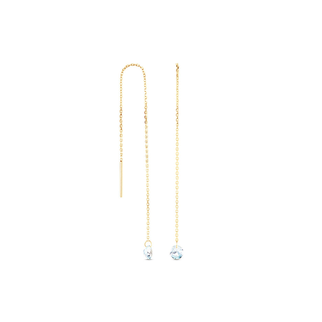 Boucles D'oreilles Pendantes Les Audacieuses Or Jaune Topaze