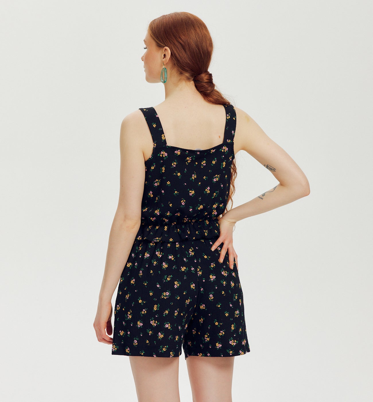Crop top imprimé - Imprimé noir