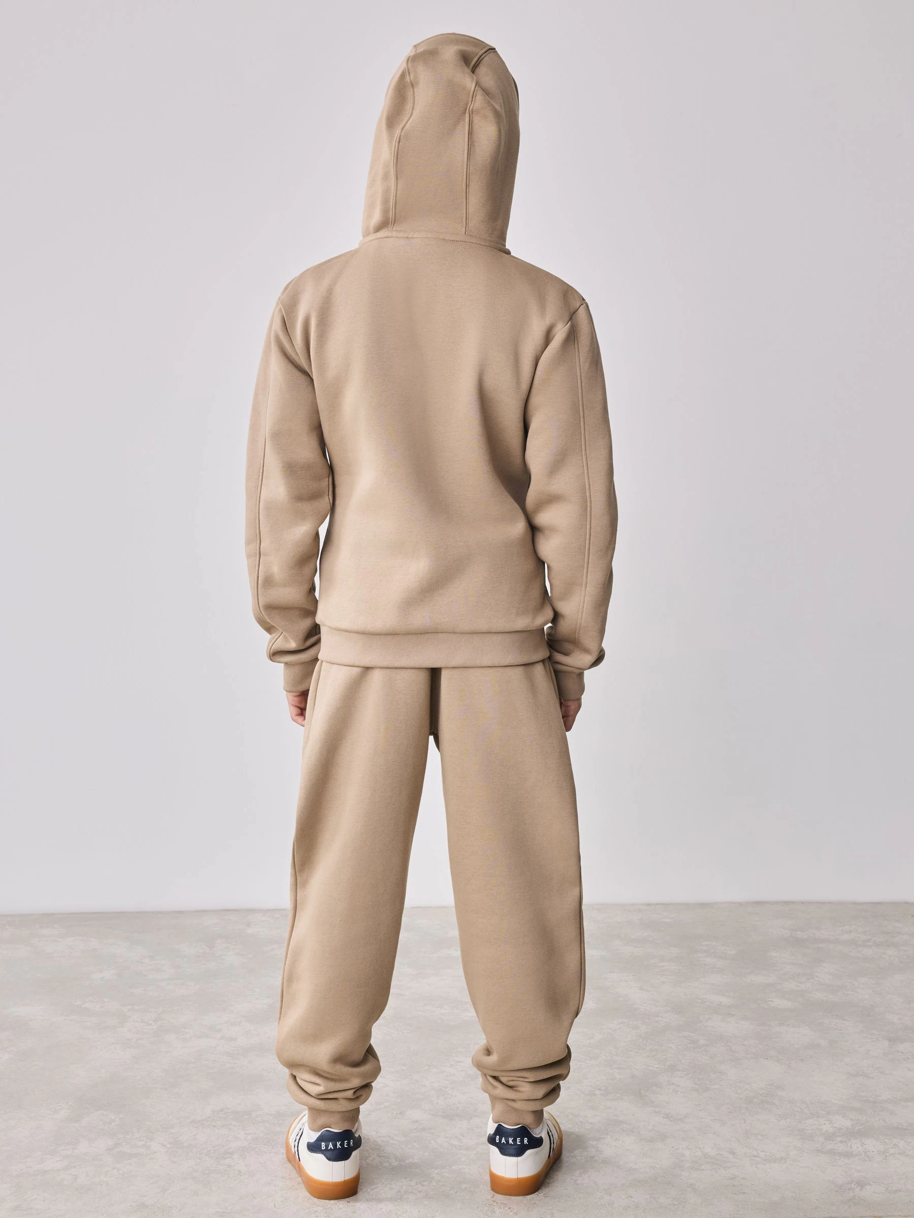 Pastelgeel - Baker by Ted Baker Zip Through Hoodie T-Shirt And Joggers 3 Piece Set
