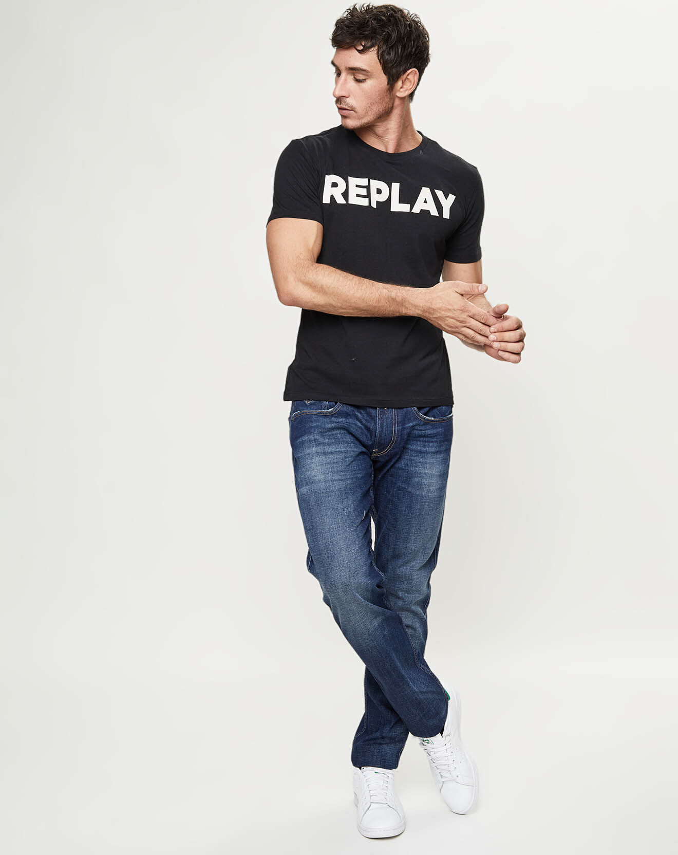 Replay T-Shirt Big Logo noir