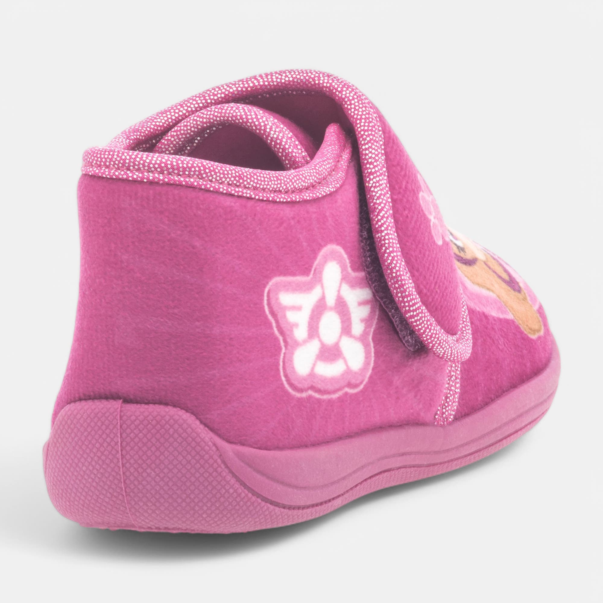 Pantoufles attaches velcros Fille rose
