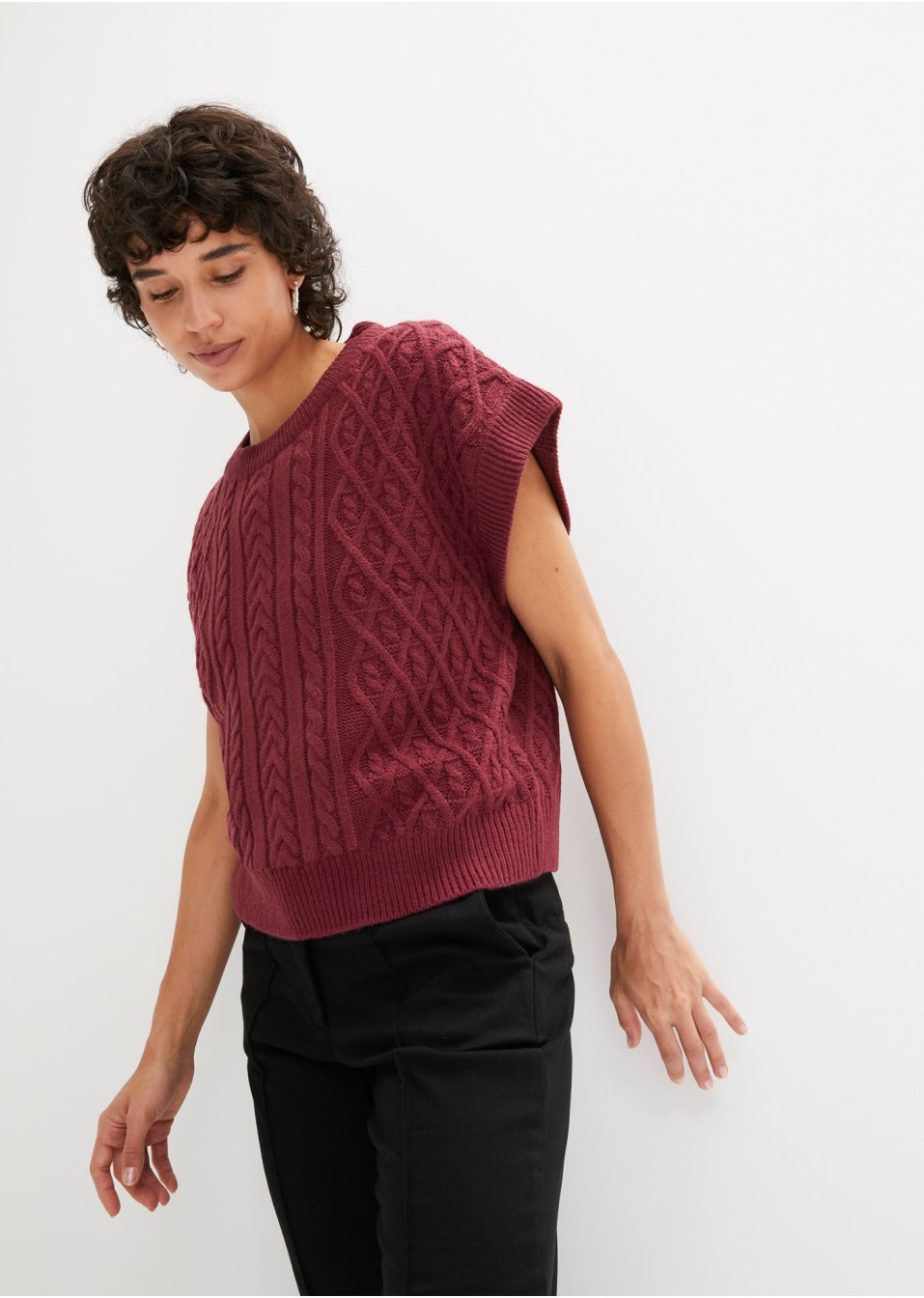 Pull boxy sans manches