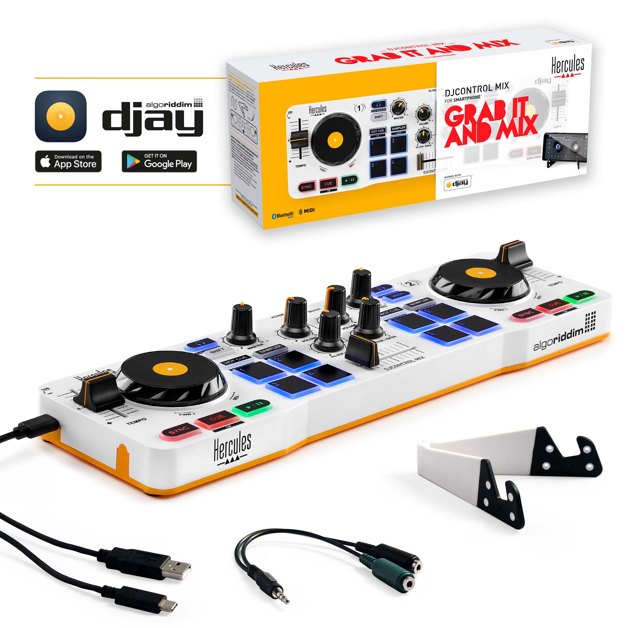 Hercules DJControl Mix Bluetooth draadloze controller voor smartphones