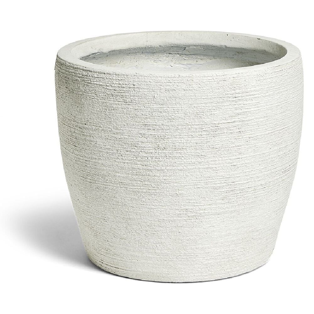 Pot fibre d'argile blanc Ø27xH24cm