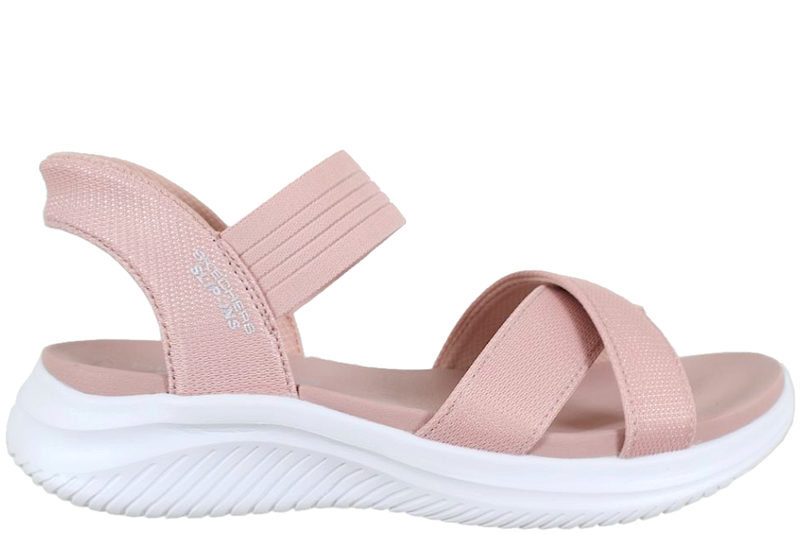 SKECHERS ULTRA FLEX NEVER BETTER BLUSH SANDAL SLIP-INS