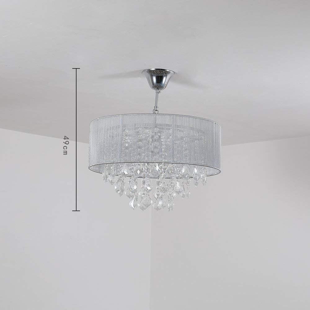 Saint Mossi Moderne K9 Kristall Regentropfen Kronleuchter Beleuchtung Unterputz LED Deckenleuchte Pendelleuchte für Esszimmer Badezimmer Schlafzimmer Wohnzimmer Breite 43 x Höhe 27 cm