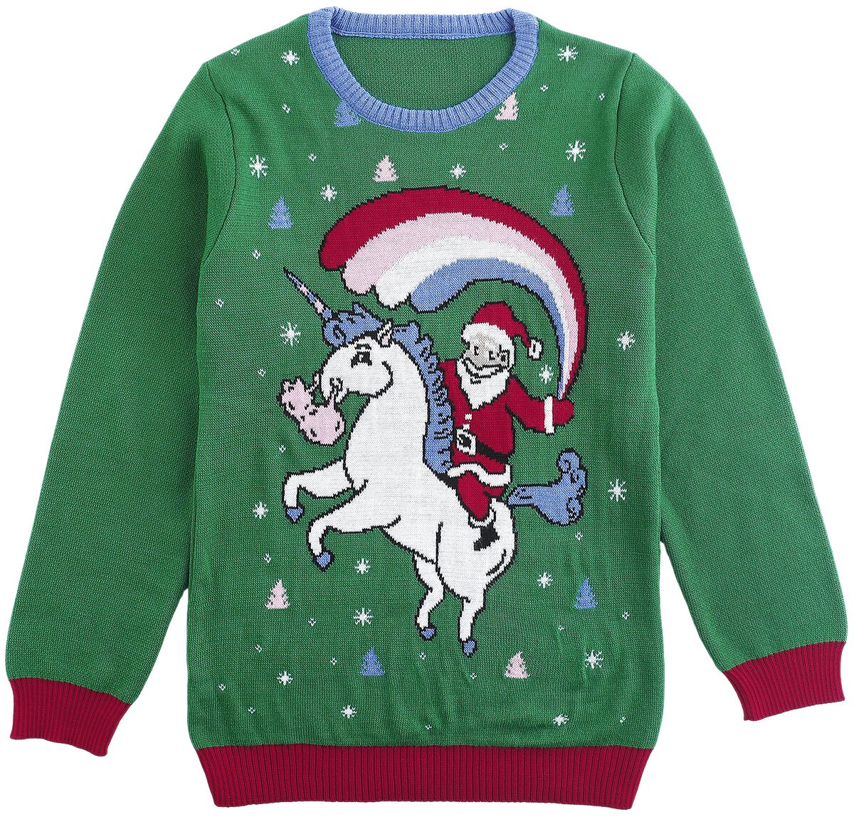 Unicorn and Santa | Pull Moche De Noël Sweat-Shirt