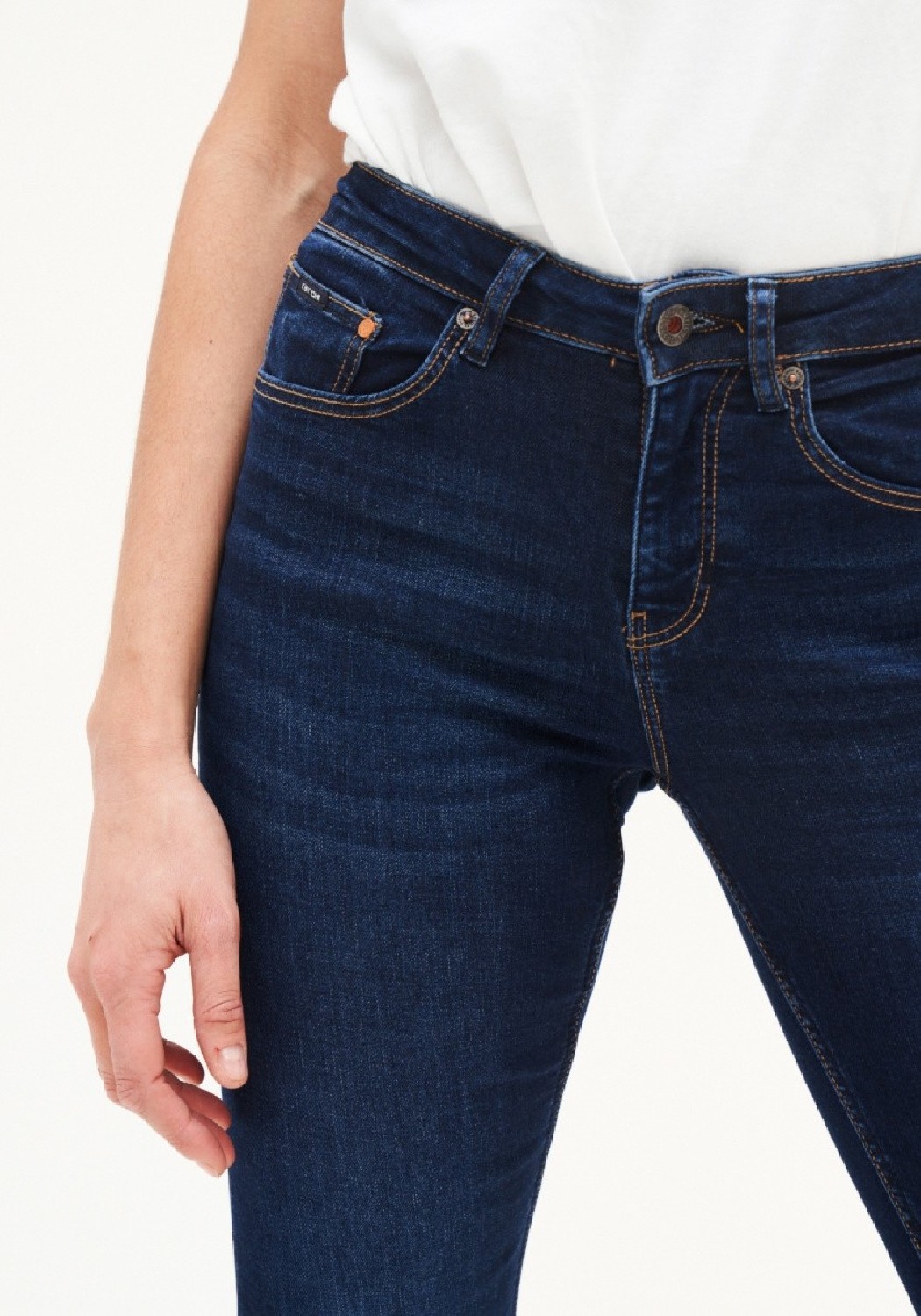 Kuyichi Damen-Jeans Amy Bootcut Herbal Blue Deep Blue