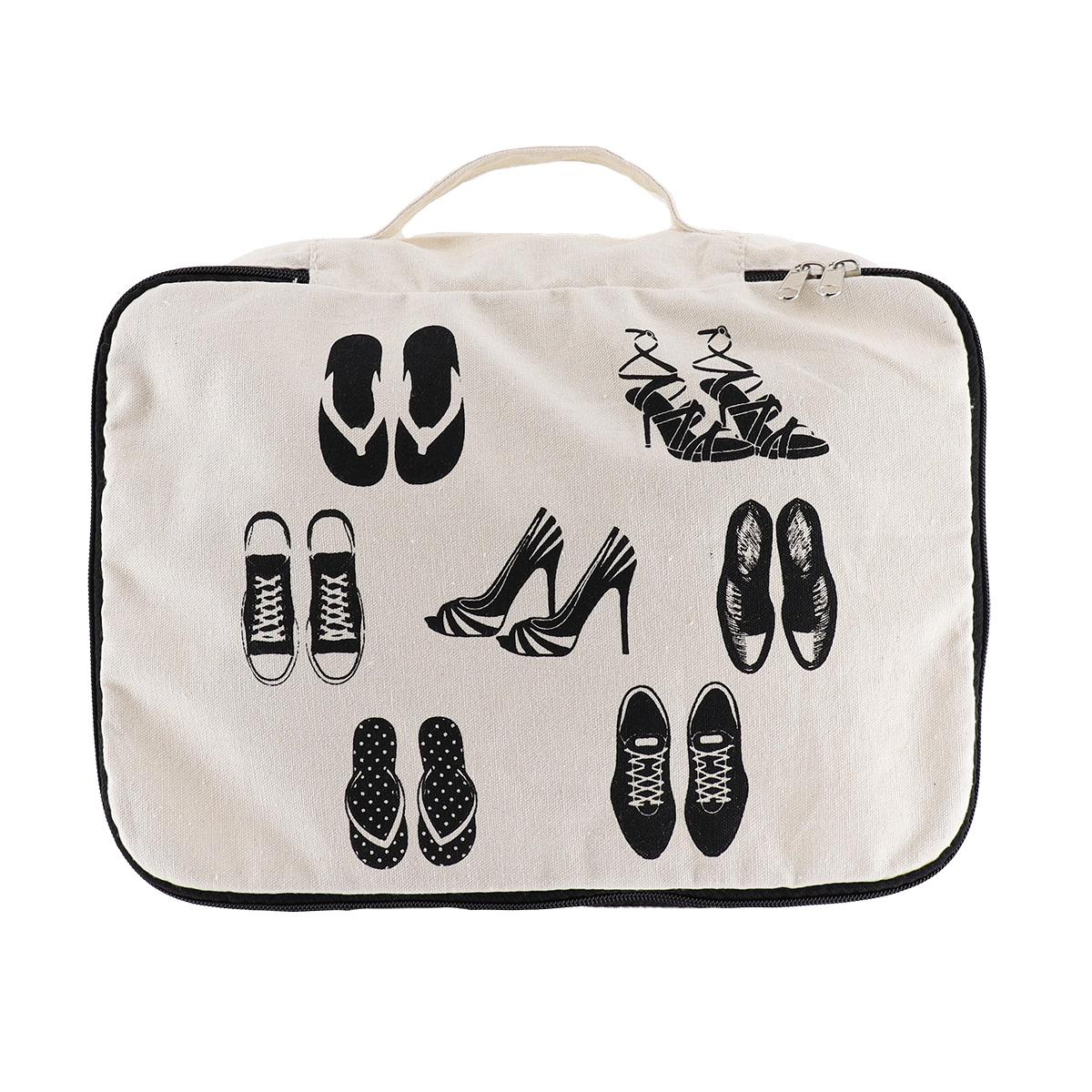 SAC CHAUSSURES VOYAGE IMPRIME NATUREL