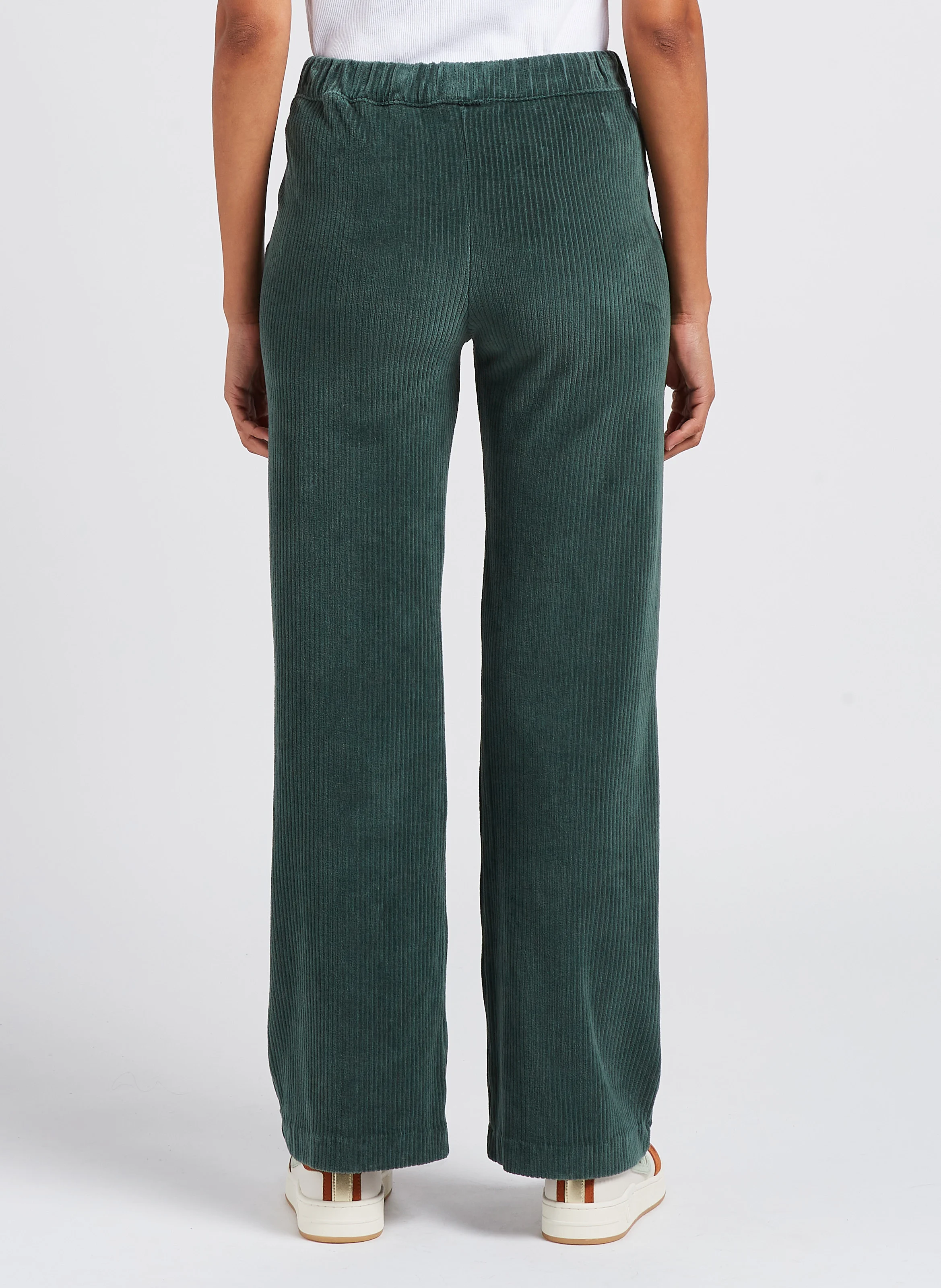 Pantalon droit en velours | Vert