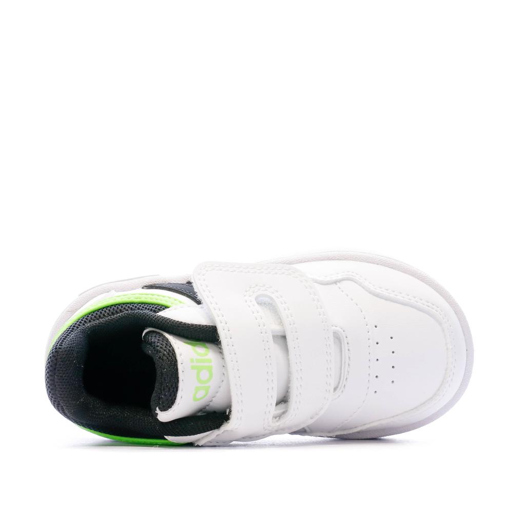 Adidas Baskets Verte/Blanche Garçon Adidas Hoops 3.0