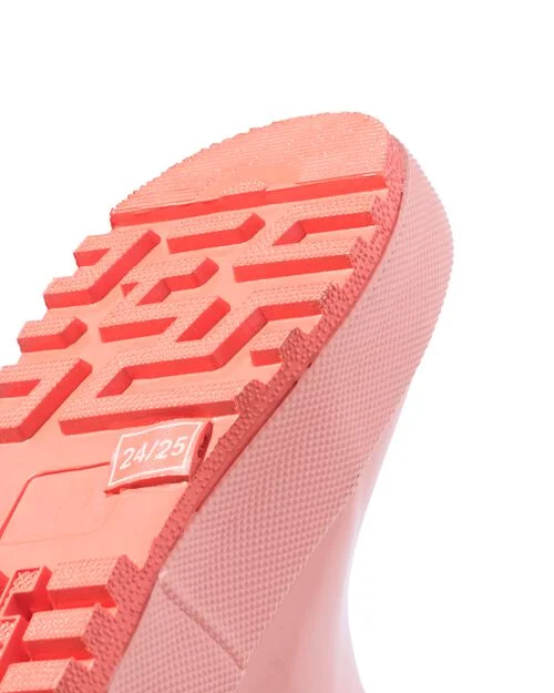 bottes de pluie enfant caoutchouc rose corail