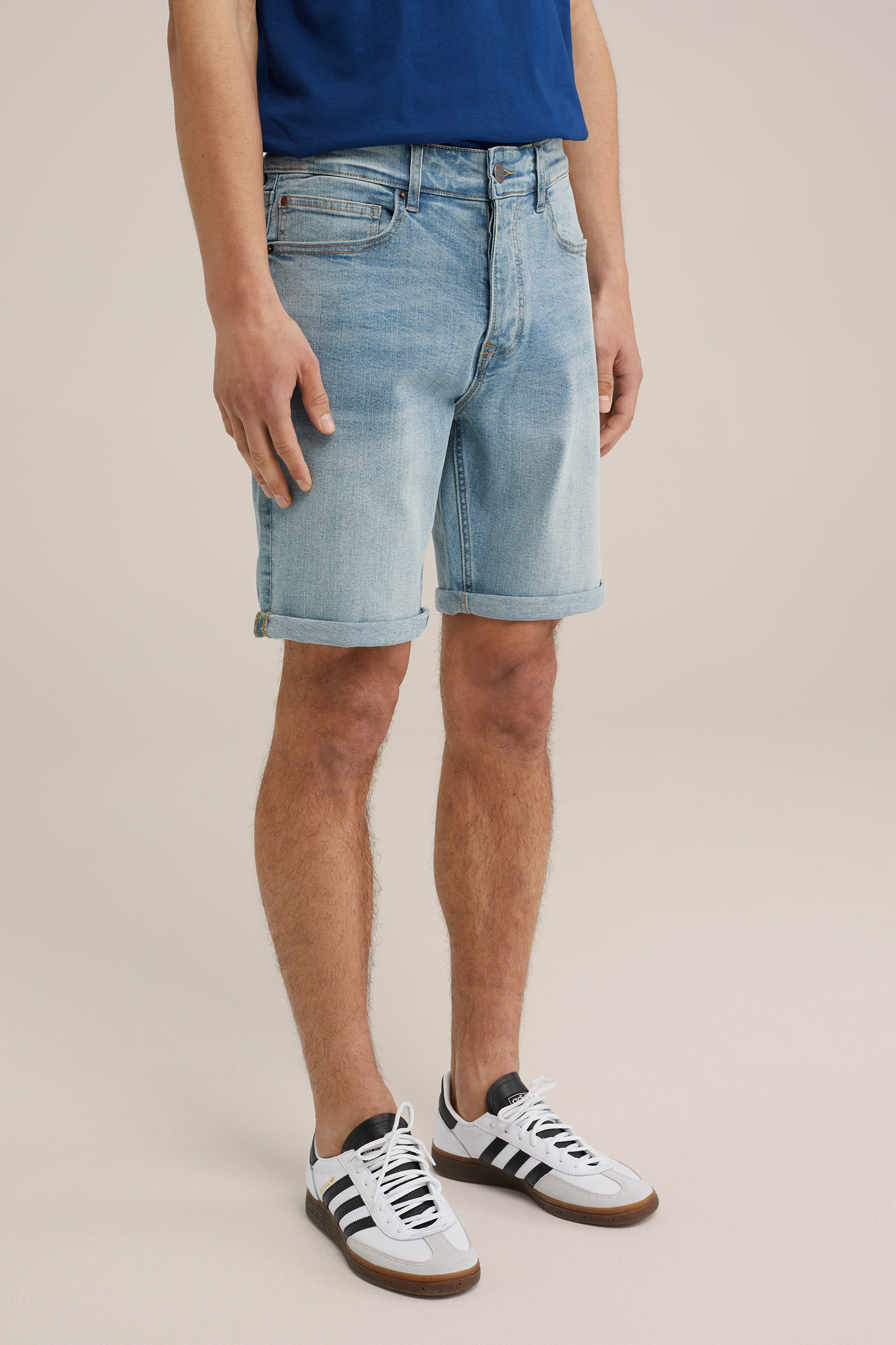 regular fit denimshort met stretch Blue Ridge Lichtblauw