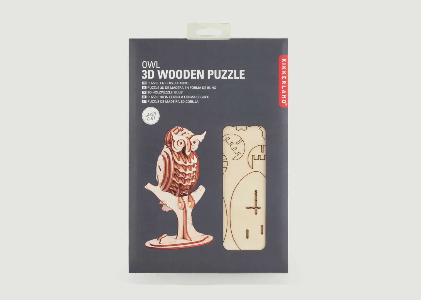Puzzle 3D en Bois, 'Chouette' Kikkerland