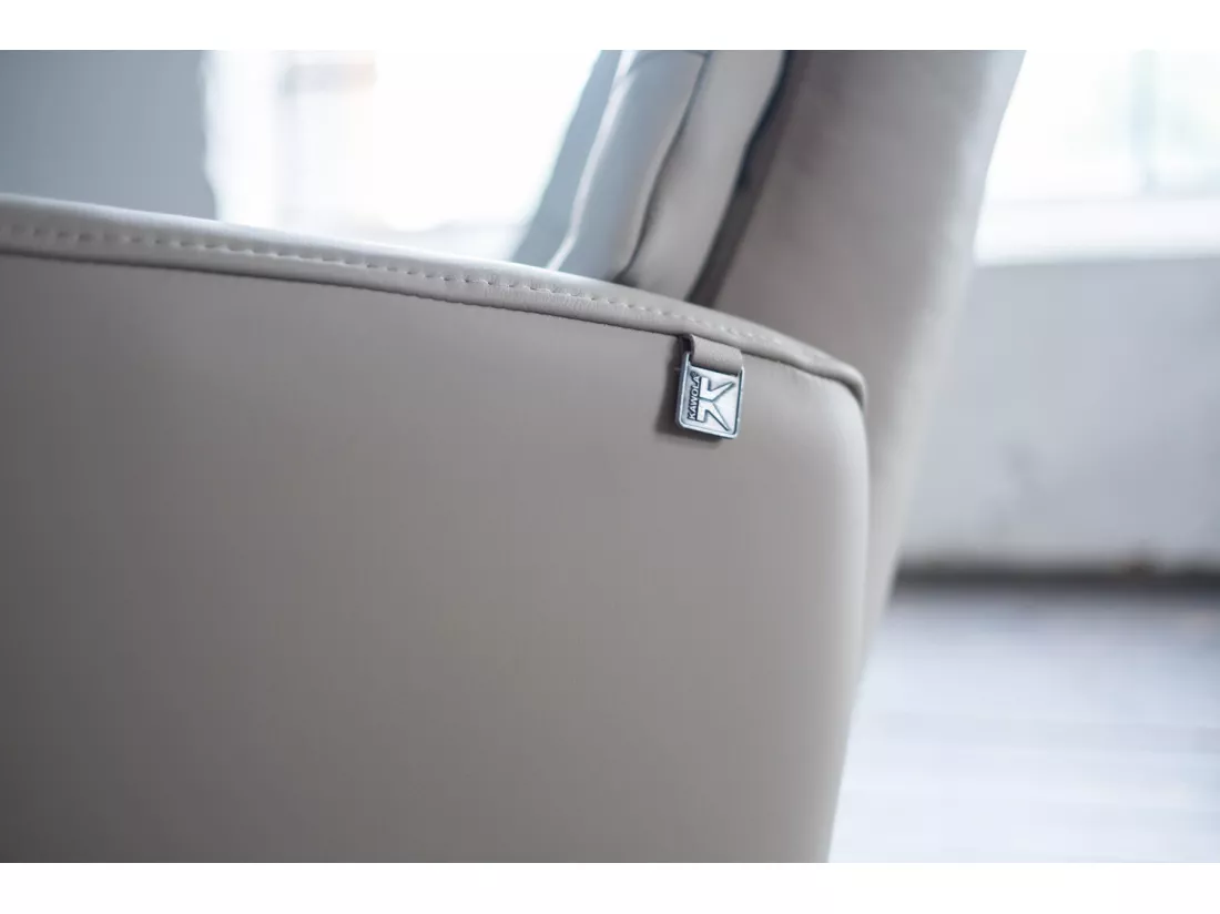 Fauteuil - Gris cuir - SARI