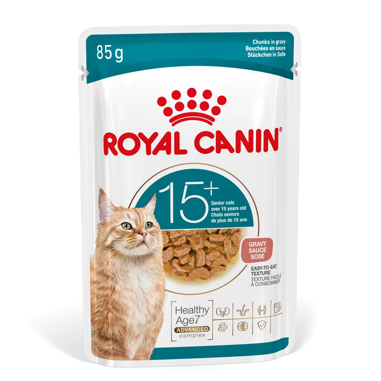 ROYAL CANIN Nassfutter Katze, Senior Agening 15+, Sauce 12x85 g