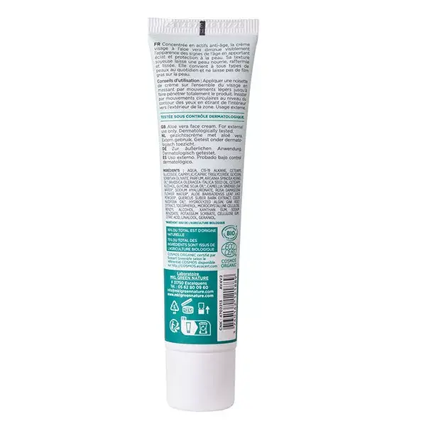 Creme Anti-Rugas Orgânico de Aloe Vera MKL Green Nature 40ml
