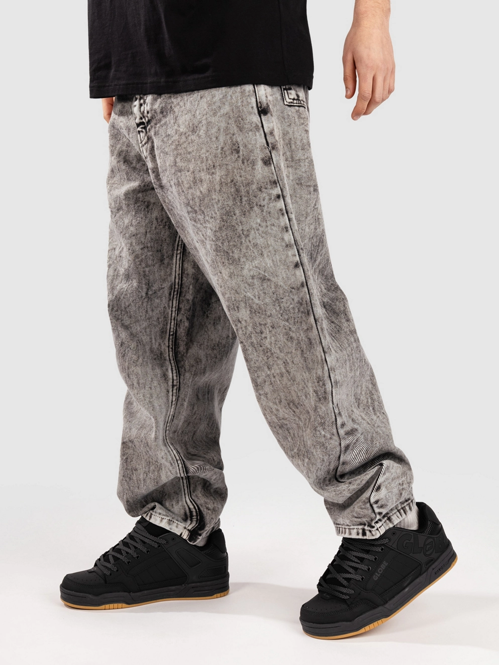 Blue Flowers Reworked Denim - Eco Jeans stone wash