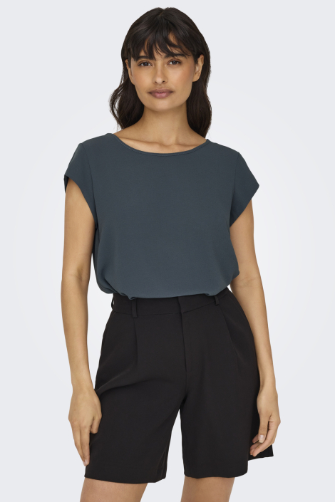 Only blauwe dames t-shirt