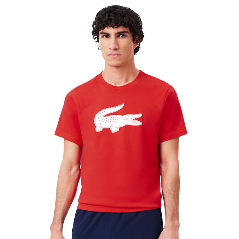 Tee-shirt Lacoste Sport logo 3D rouge