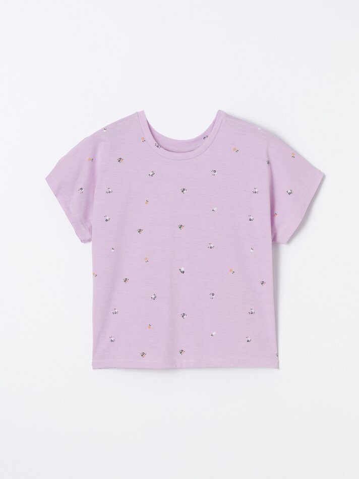 Conjunto de pijama estampado - Lilás