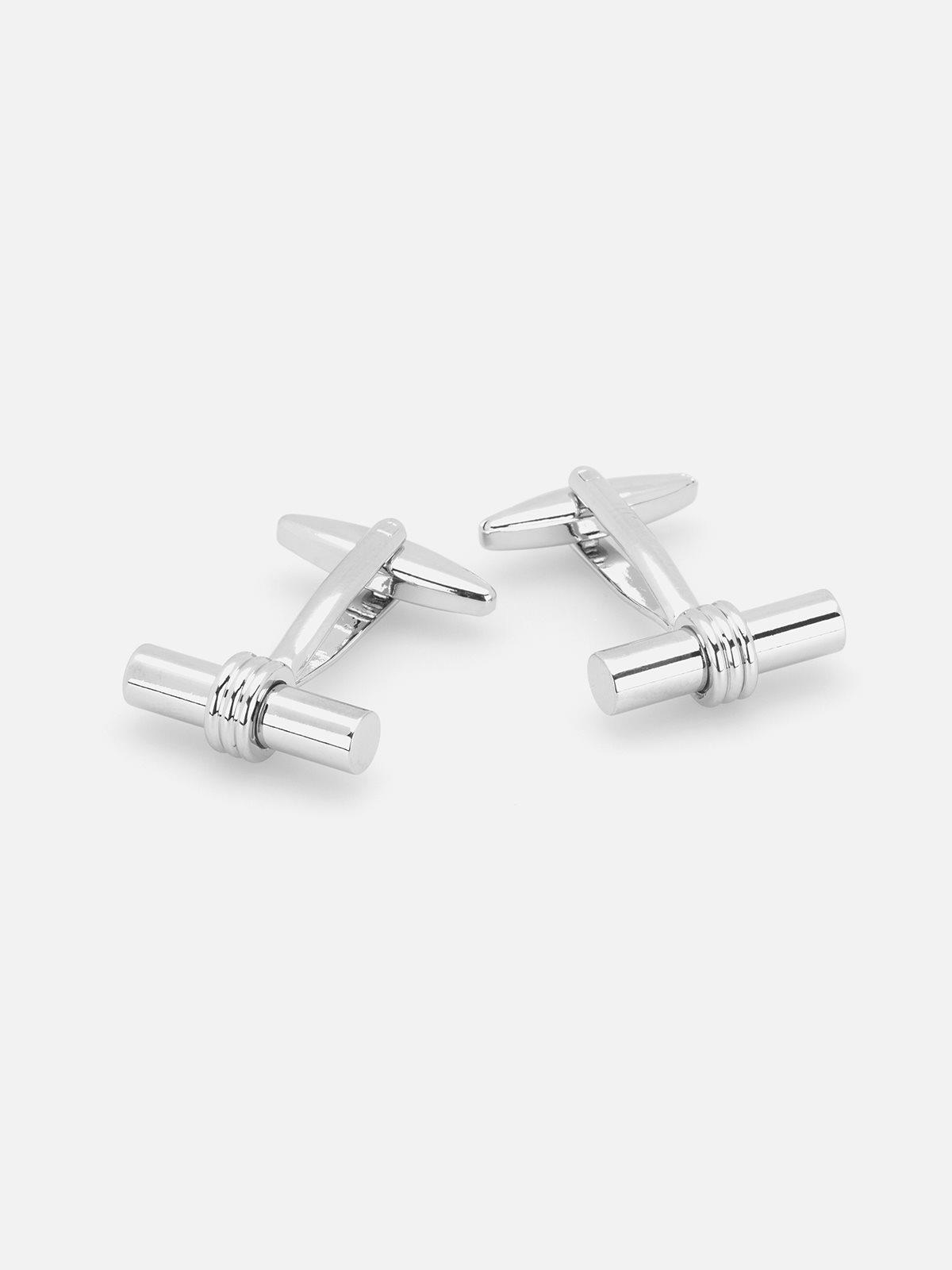Boutons de manchette barette ronde