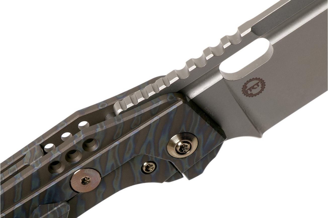 WE Knife Roxi 3 WE19072-3 Tiger Stripe Flamed Titanium zakmes, Todd Knife & Tool design
