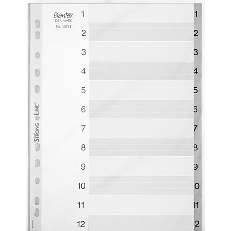 Bantex Strong-Line indeksfaner 1-12