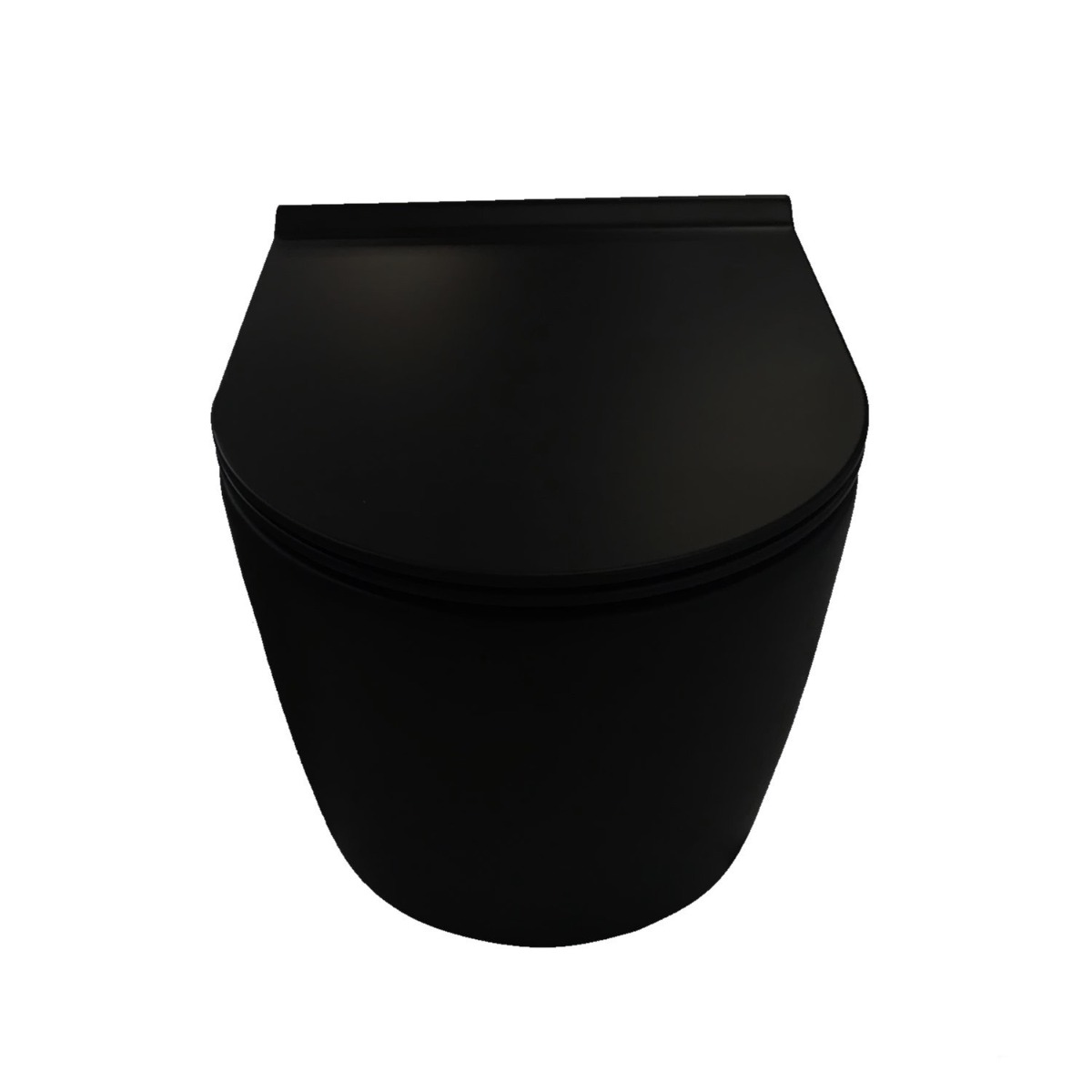 Salenzi Civita wandcloset toiletpot randloos mat zwart 35x50cm