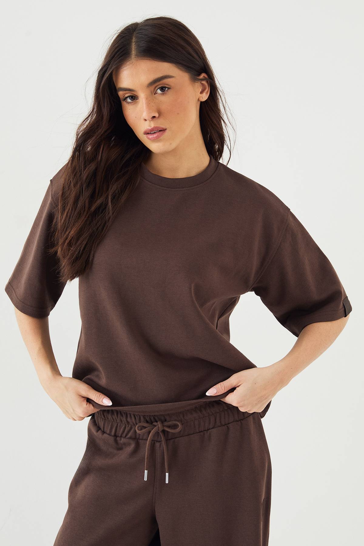 T-Shirt DSGN Studio Interlock Col Rond Coupe Oversize