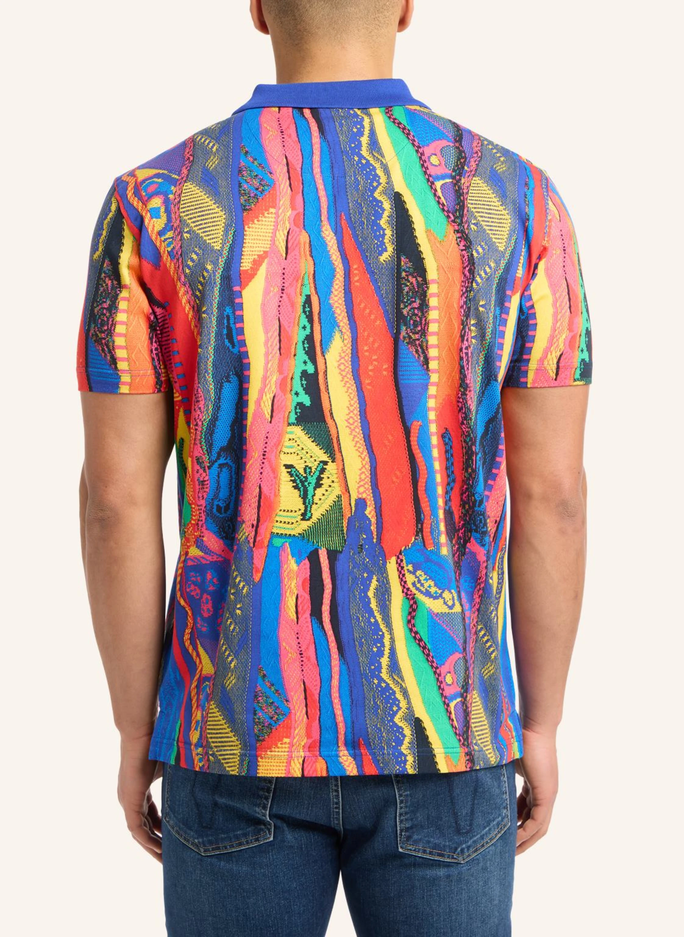 CARLO COLUCCI Poloshirt mit Knitprint EGG