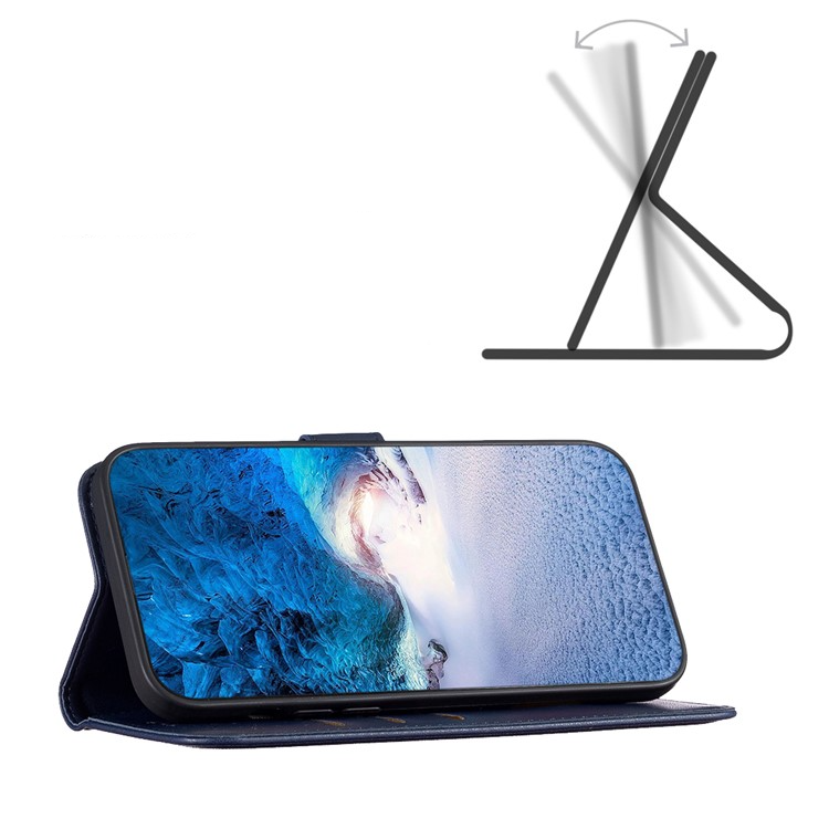 Samsung Galaxy A26 / A17 Leder Tasche Flip Cover mit Kartenfächer - Blau