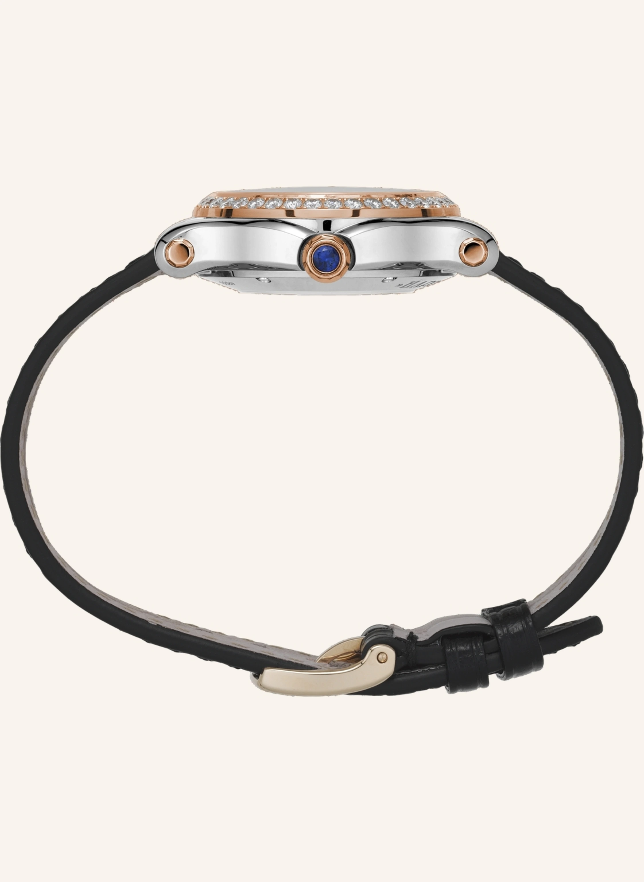 Chopard Uhr HAPPY SPORT Uhr mit 30 mm Gehäuse, Automatik, 18 Karat Roségold, Edelstahl und Diamanten