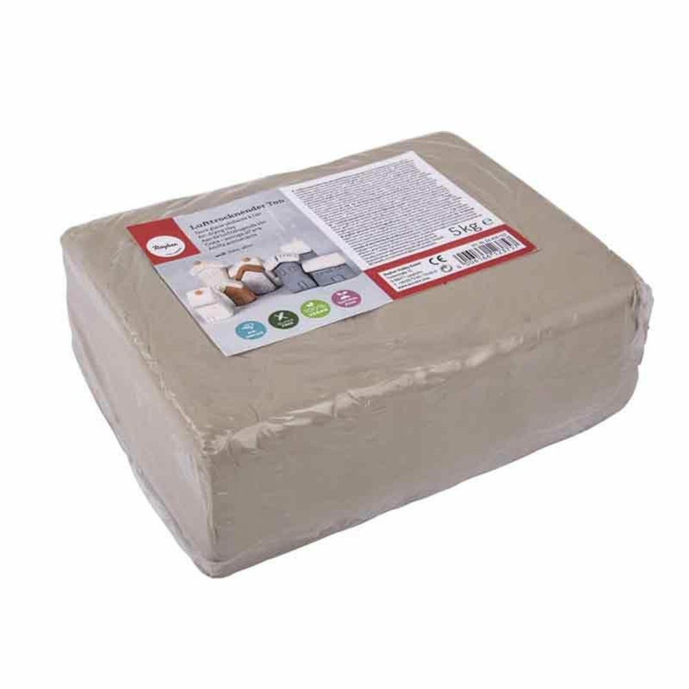 Argile séchant à l'air de 5 kg couleur blanc