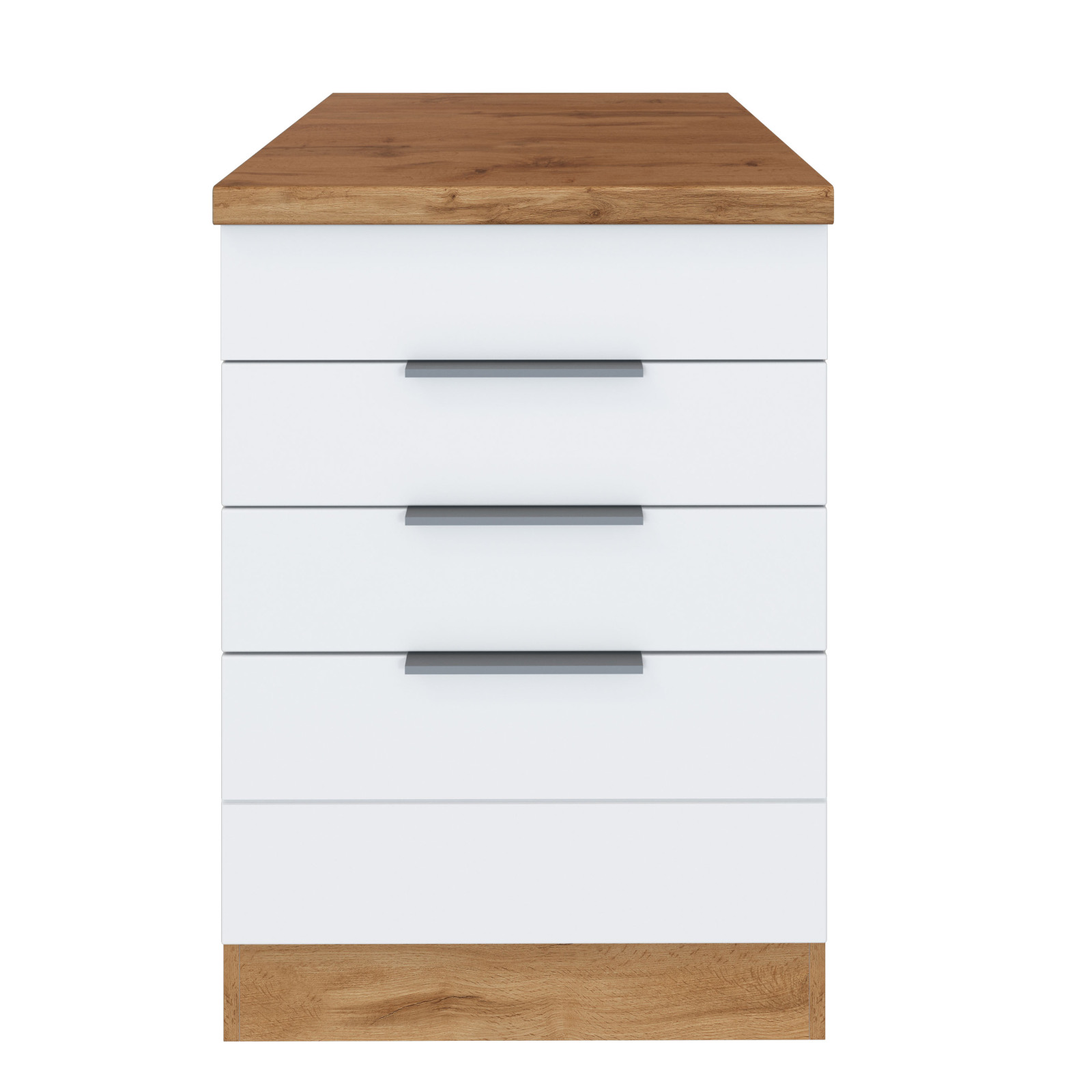 Kochfeld-Umbauschrank FLORENZ - Wotaneiche-weiß matt - 60 cm breit