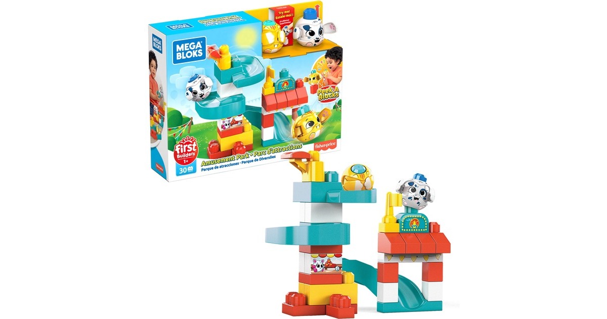 MattelPeek a Blocks - Pretpark Constructiespeelgoed