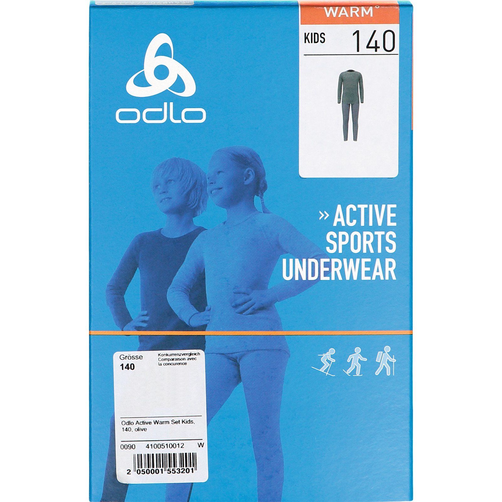 Odlo Kinder-Thermowäsche-Set Active Warm olive