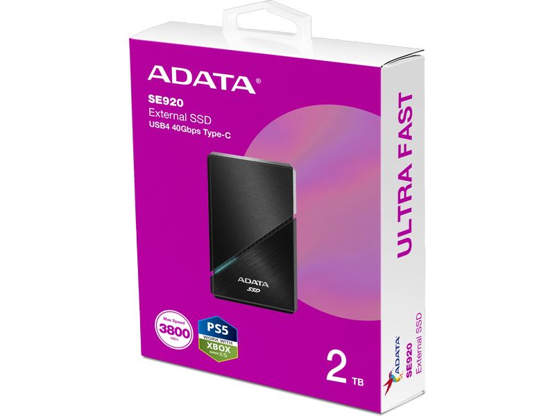 ADATA Externe SSD SE920 2000 GB Kompakte, schnelle und leistungsstarke 2 TB SSD