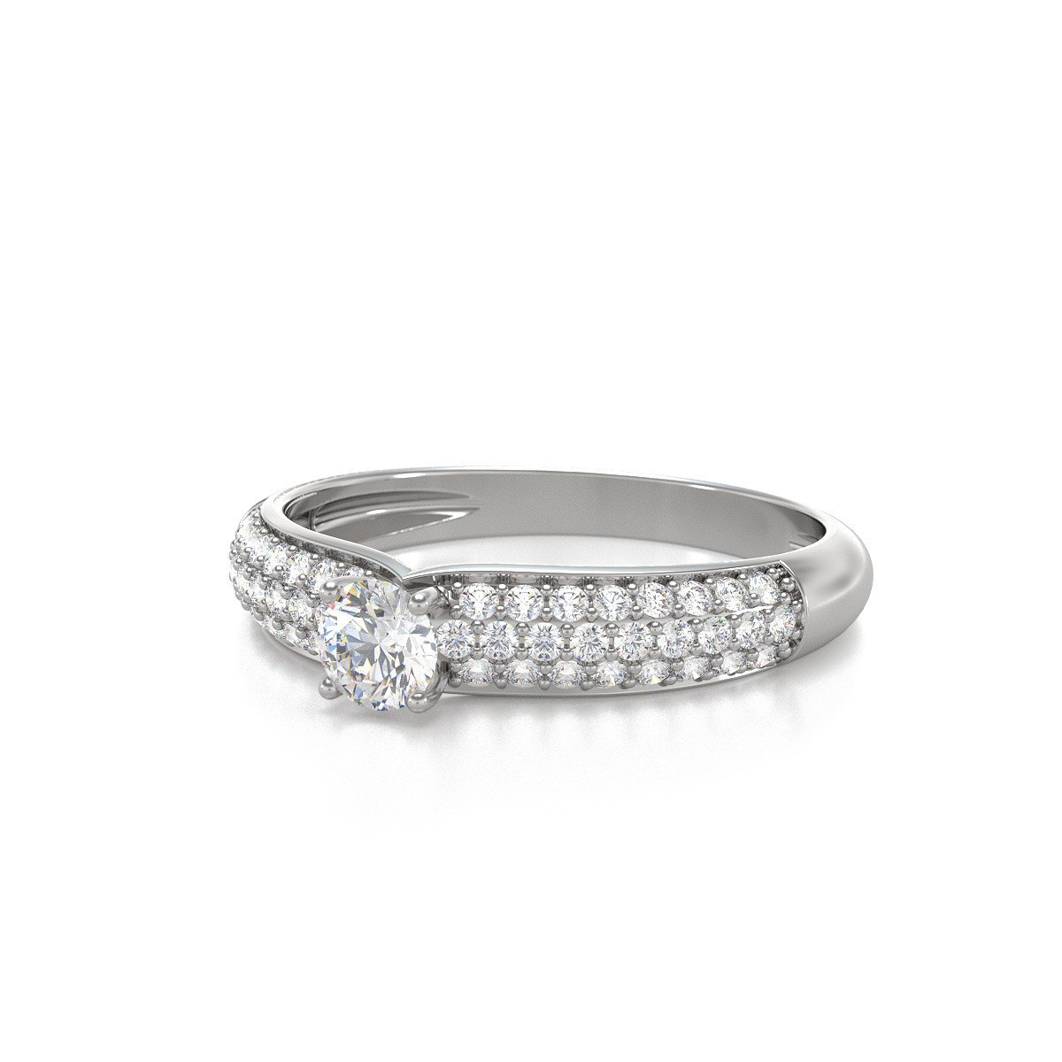 Bague ADEN Or 750 Blanc Diamants 1.978grs