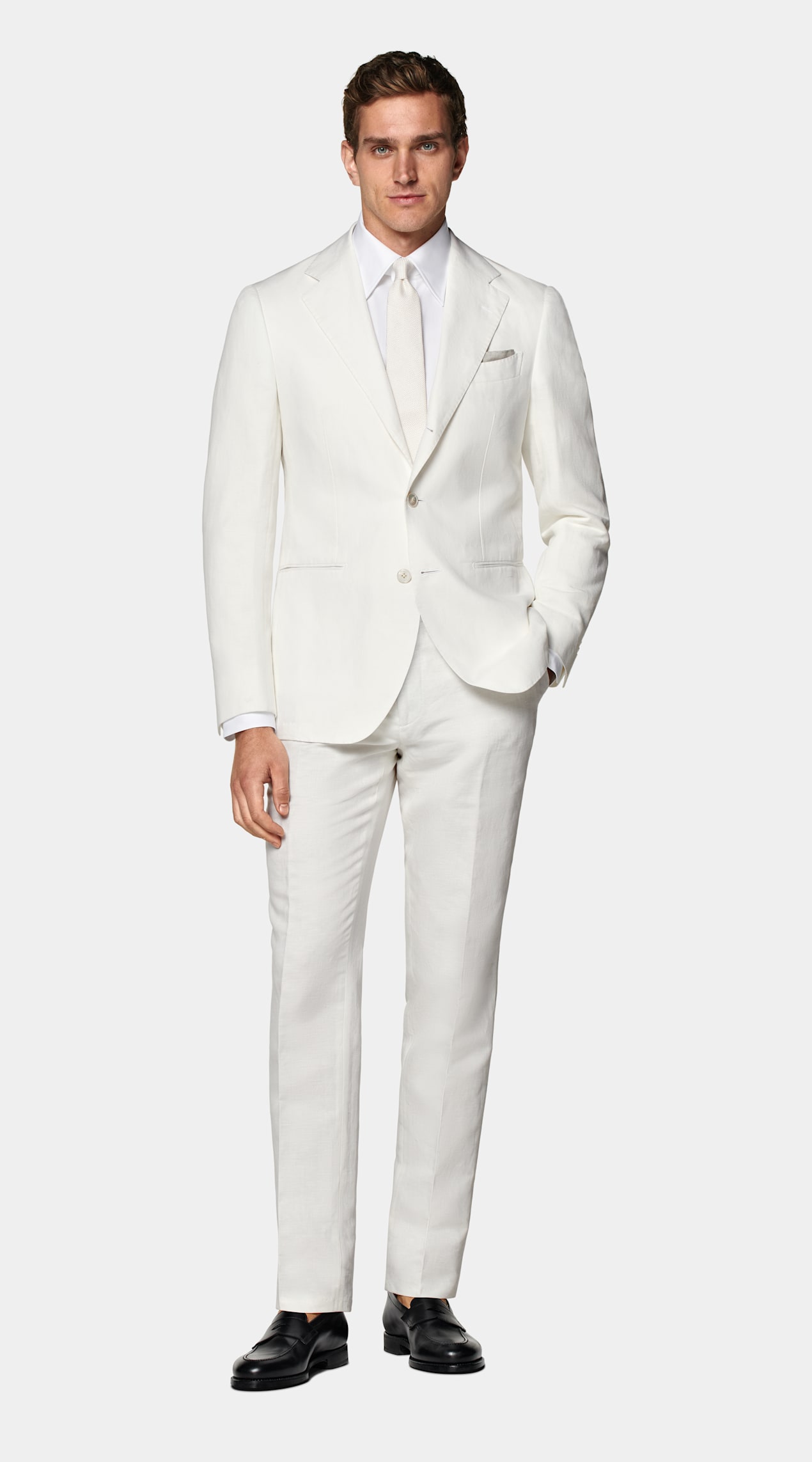 Costume Havana coupe Tailored blanc cassé