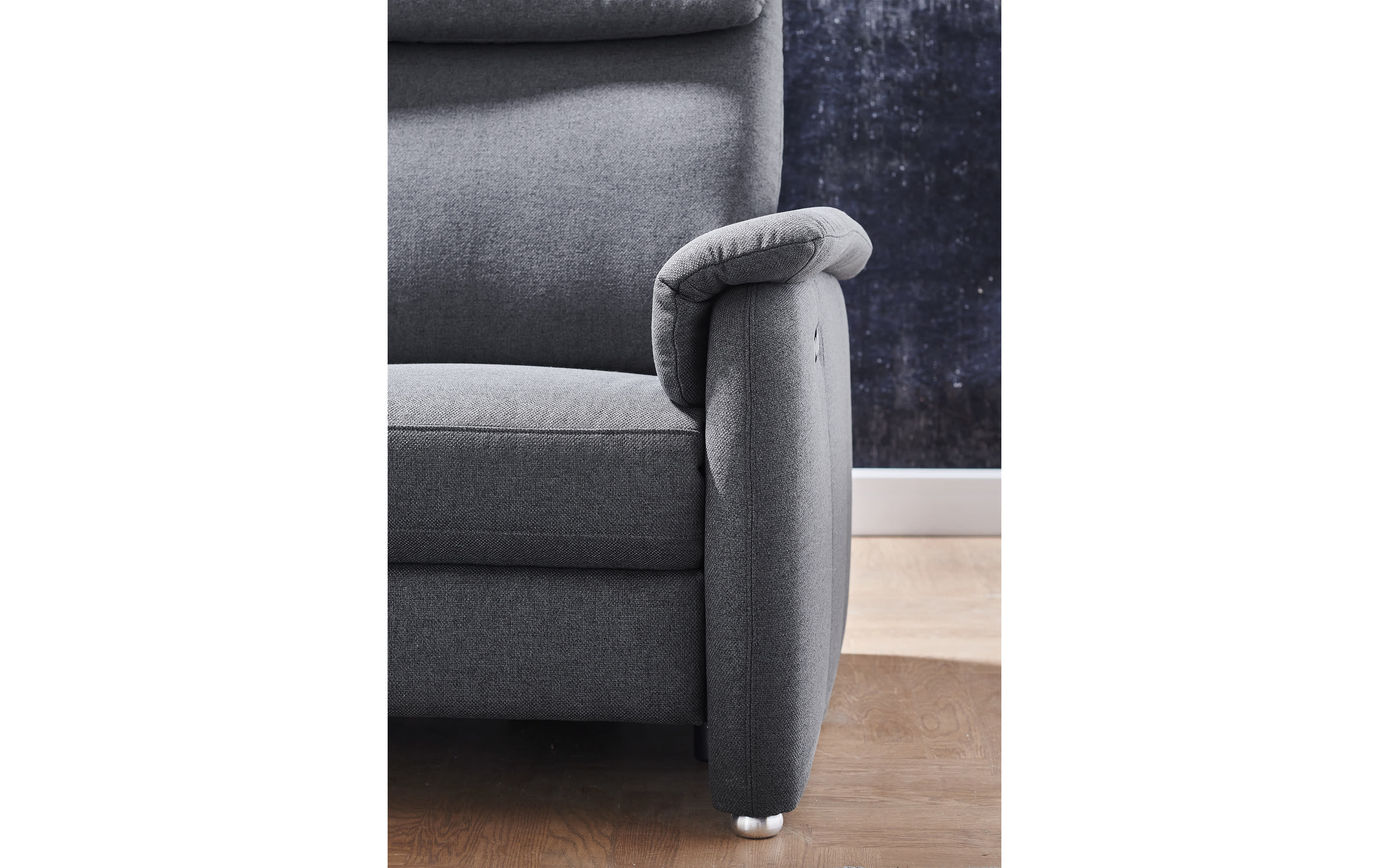 Sofa 2,5-Sitzer TS 215, dunkelgrau