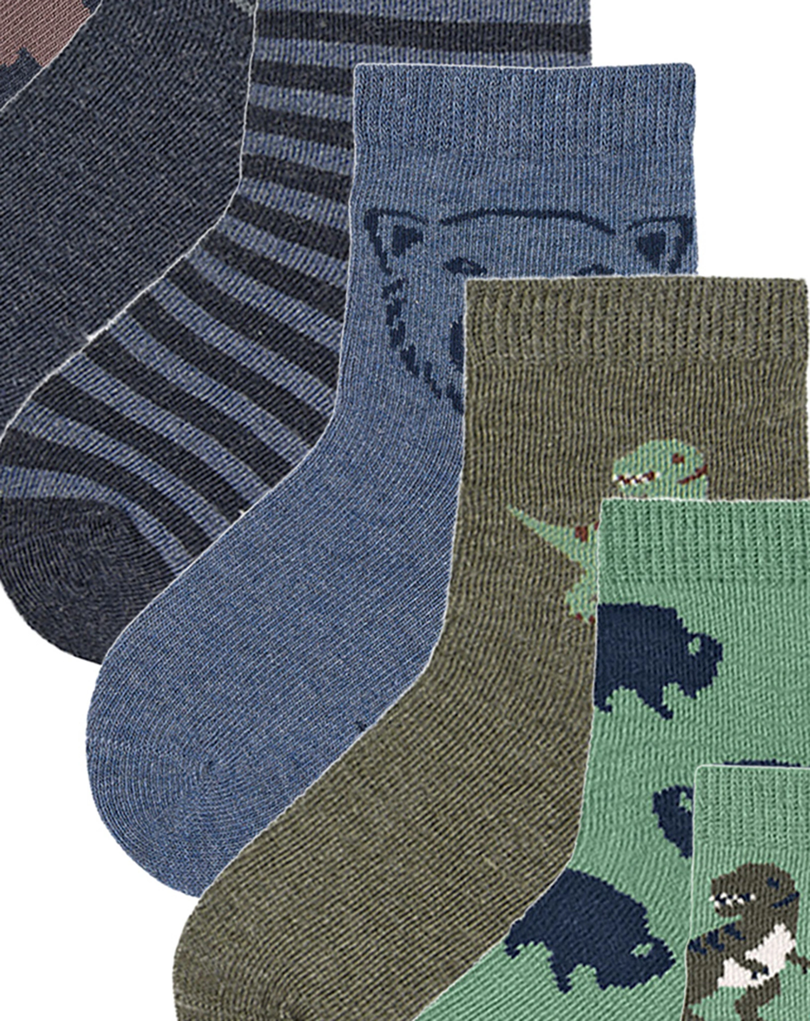 Socken ANIMALS 7er-Pack in blau meliert