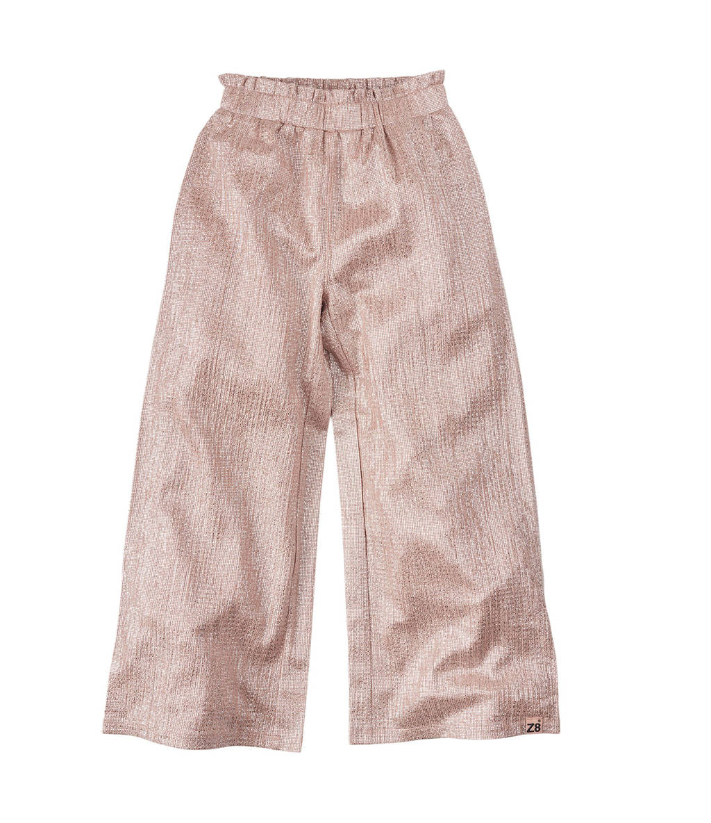 Z8 wide leg broek Dalenne met glitters roze